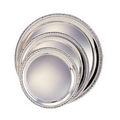 8" Round Silver Plated Gadroon Plain Tray